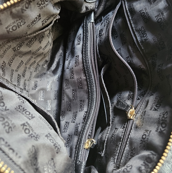Michael Kors Black Leather Tote Bag - Picture 5 of 8